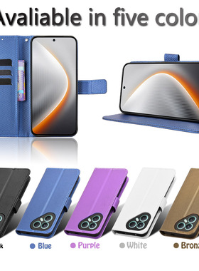 适用于传音Tecno Pova 7 Pro 5G钻石纹皮套手机壳防摔保护套翻盖式男女素皮外壳插卡