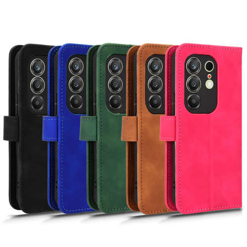 适用于传音Tecno Camon 50 4G,CN5肤感小牛纹皮套手机壳插卡防摔保护套翻盖男女素皮商务素皮