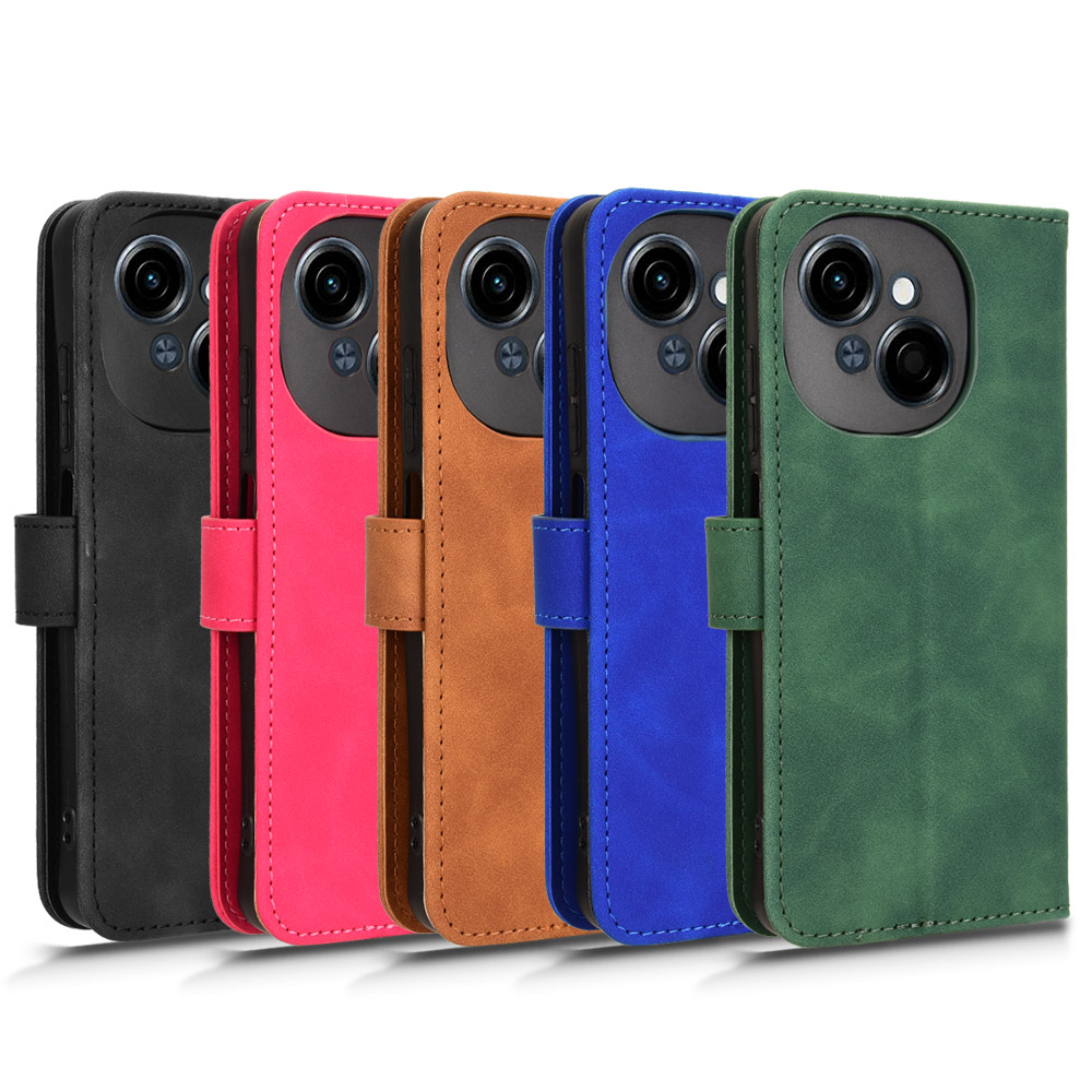 适用于传音Tecno Spark Go1，Pop 9，Spark Go 2025肤感小牛纹皮套手机壳插卡防摔保护套翻盖式商务外壳