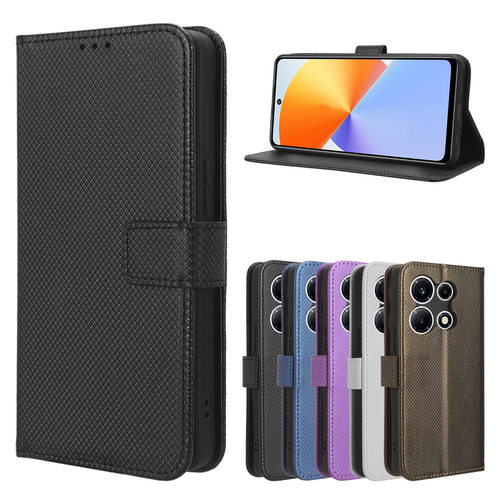 适用于传音Infinix Note30 VIP钻石纹皮套手机壳翻盖插卡保护套