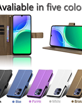 适用于VIVO Y05 4G，Y11D 4G，Y21 5G 2026钻石纹皮套手机壳防摔保护套翻盖式男女素皮外壳插卡