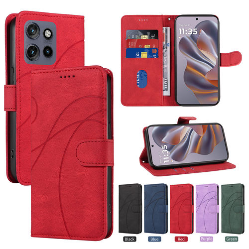 适用于MOTO ThinkPhone25，Edge50 Neo，S50 5G弧形压线皮套手机壳插卡防摔保护套翻盖式商务外壳男女