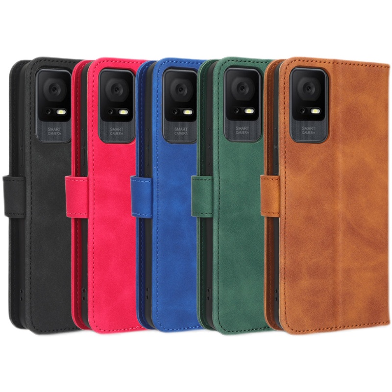 适用于TCL 405/406/T506D肤感小牛纹皮套手机壳插卡防摔保护套男