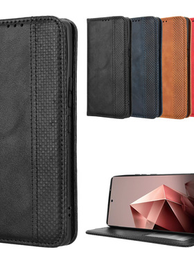 适用于传音Infinix Note 50s 5G，X6870磁扣复古纹皮套手机壳翻盖式插卡防摔保护套商务外壳素皮