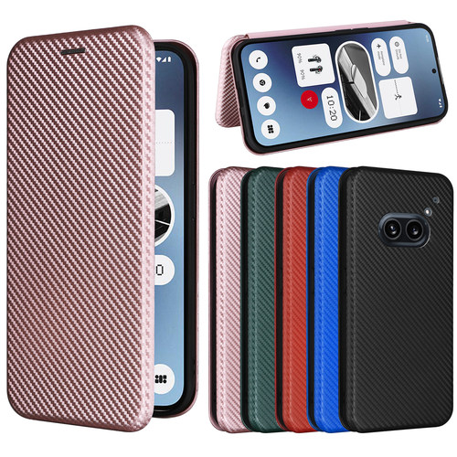 适用于Nothing phone 2A碳纤维纹翻盖式手机壳商务防摔保护套男女外壳硬壳