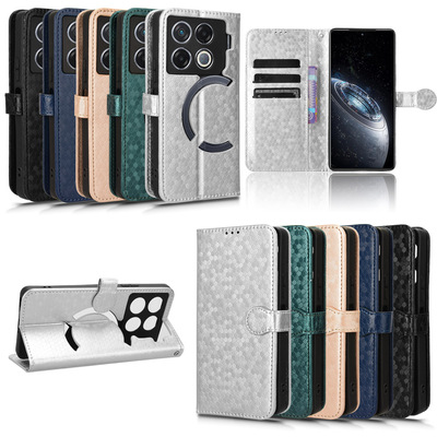 适用于传音Infinix GT20 Pro X6871波点纹皮套手机壳翻盖式插卡保护套防摔商务男女外壳潮壳