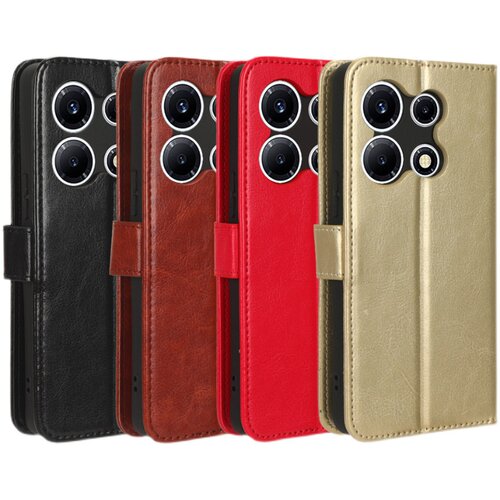 适用于传音Infinix Note30 VIP疯马纹皮套手机壳插卡防摔保护套