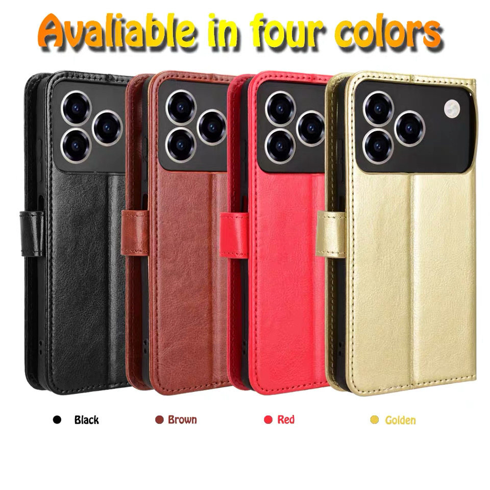 适用于中兴ZTE Blade A76 4G/Z2474疯马纹皮套手机壳插卡防摔保护套翻盖式商务男女素皮