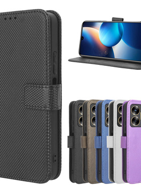 适用于传音Infinix Zero20/X6821钻石纹皮套手机壳插卡防摔保护套