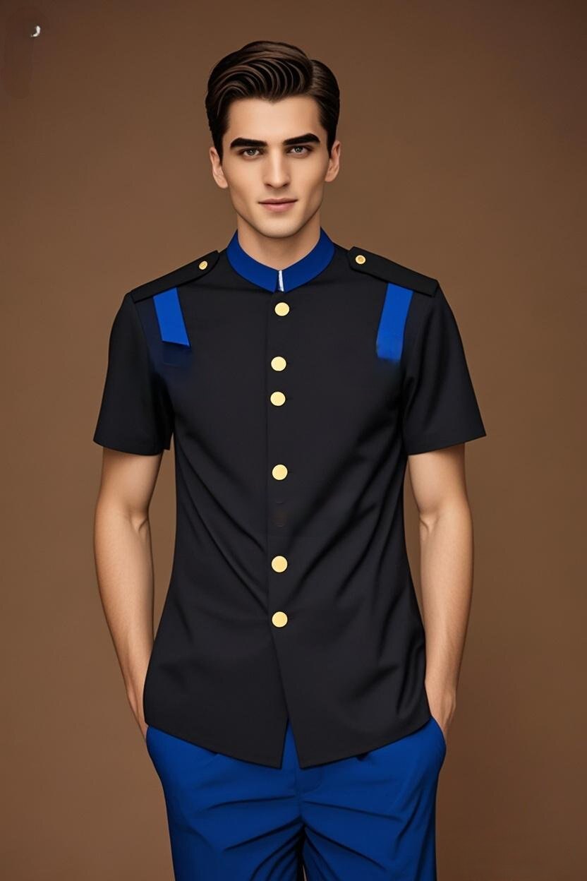 绯晨绯晨酒店工作服春夏装男传菜生服务员工作服装短袖工装制服