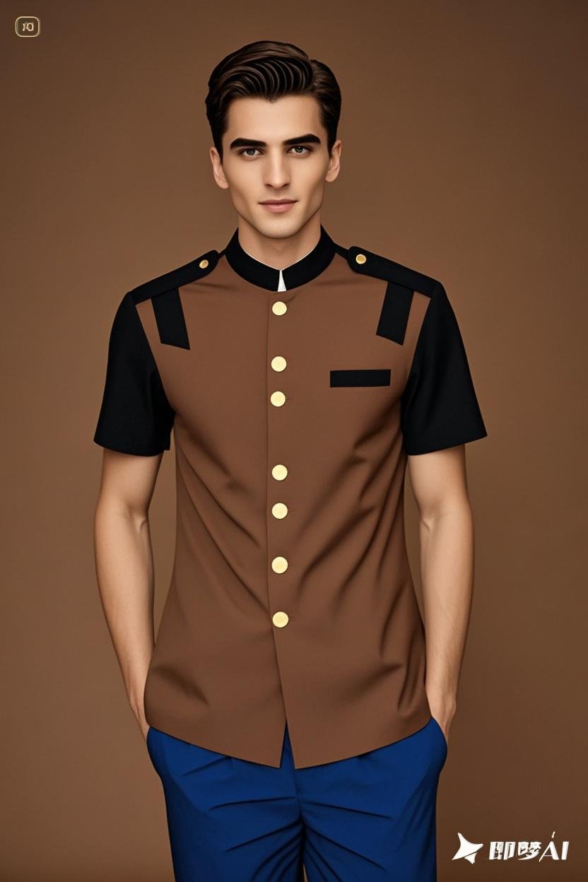 绯晨酒店工作服春夏装男传菜生服务员工作服装短袖饭店工装制服