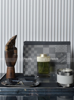 WU 物兮物 现代轻奢绿色宝格丽风男士衣帽间托盘玄关样板房间卧室