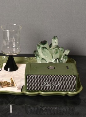 WU.物兮物 托盘软装搭配绿色组飘窗床头柜小边几音响晶石酒具摆件