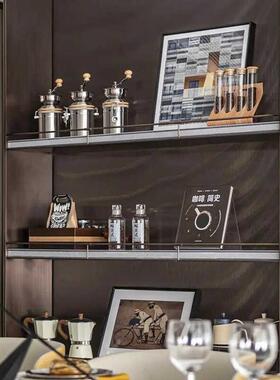 WU物兮物简约轻奢现代样板间咖啡主题研磨器摩卡壶咖啡敲渣盒组合