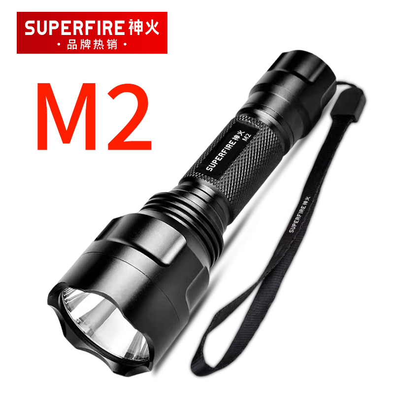 神火M2强光手电筒可USB充电18650家用小迷你户外超亮聚光远射灯