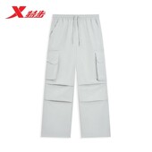 男2025夏季 新款 梭织宽松透气运动裤 特步男裤 休闲长裤 裤 美式 男 工装