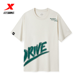 棉质T恤宽松透气上衣976329010268 夏秋季 特步运动短袖 男新款