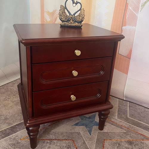 中古风实木床头柜现代美式