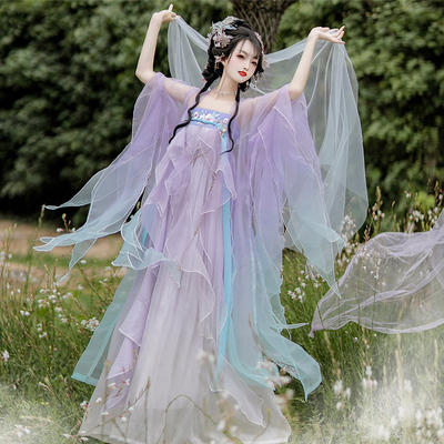凝紫萱唐制汉服女春季齐胸襦裙