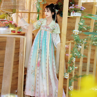 花间拾梦原创唐制齐胸襦裙汉服女2026新款春季改良日常超仙气古装