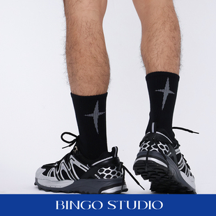 Bingo 星星闪电中筒休闲袜纯棉 studio