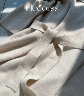 【温暖纯然天成】袍式开襟大衣 温暖的围裹 羊毛羊绒针织大衣