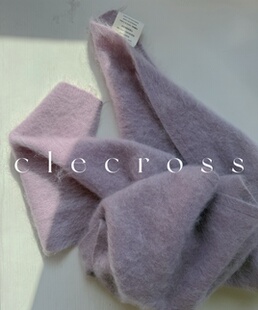 【黄昏天边的云】绵柔触感 100山羊绒126g长绒 温柔紫围巾 166X33