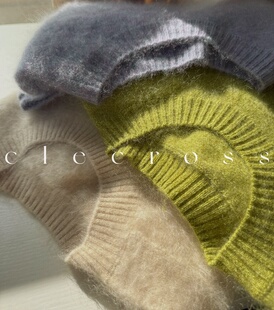 【落日的余温】长绒 安适体感 100山羊绒 饱和度色系 O领合身毛衣