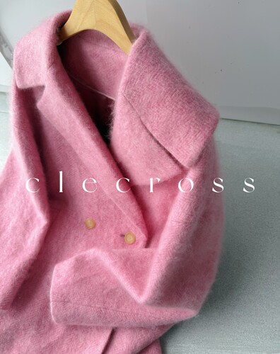 【云感大衣·温暖无束】轻暖蜜桃 100山羊绒 人字纹茧型大衣 D级