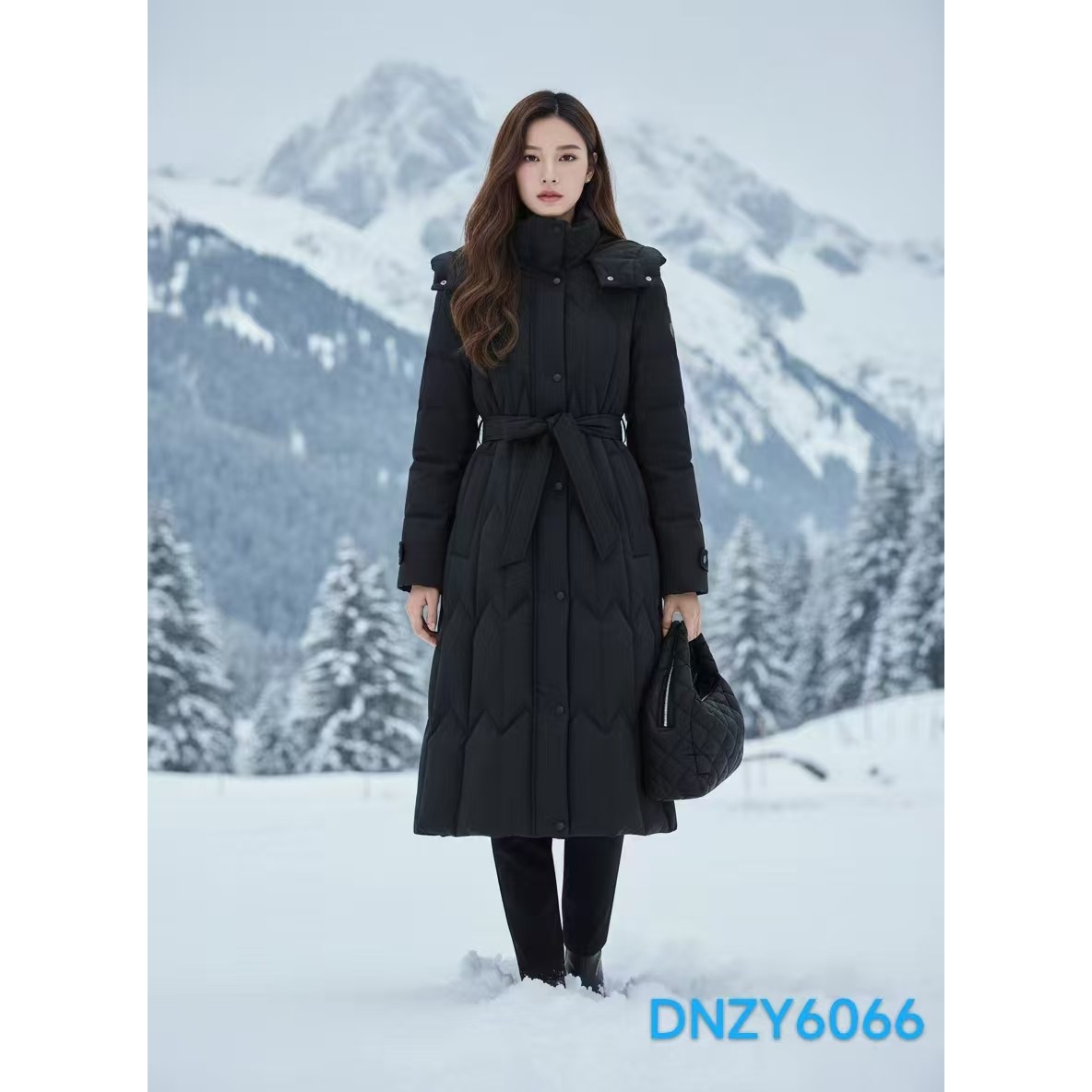 【二米粉丝专享】大长款修身遮肉保暖锁温鹅绒服DNZY6066