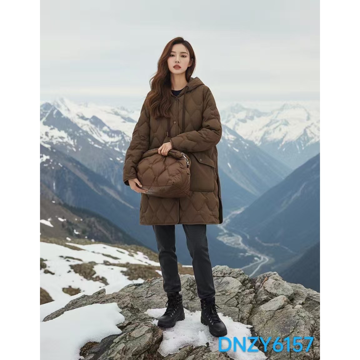 【二米粉丝专享】新品双面可穿连帽休闲鹅绒服DNZY6157