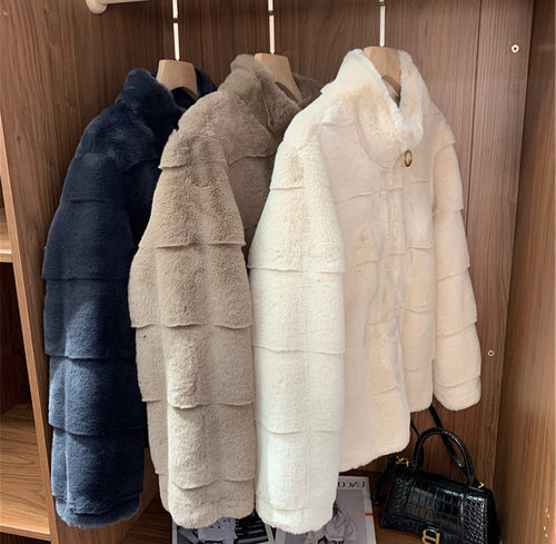 手慢无低于成本丹麦貂毛混纺外套