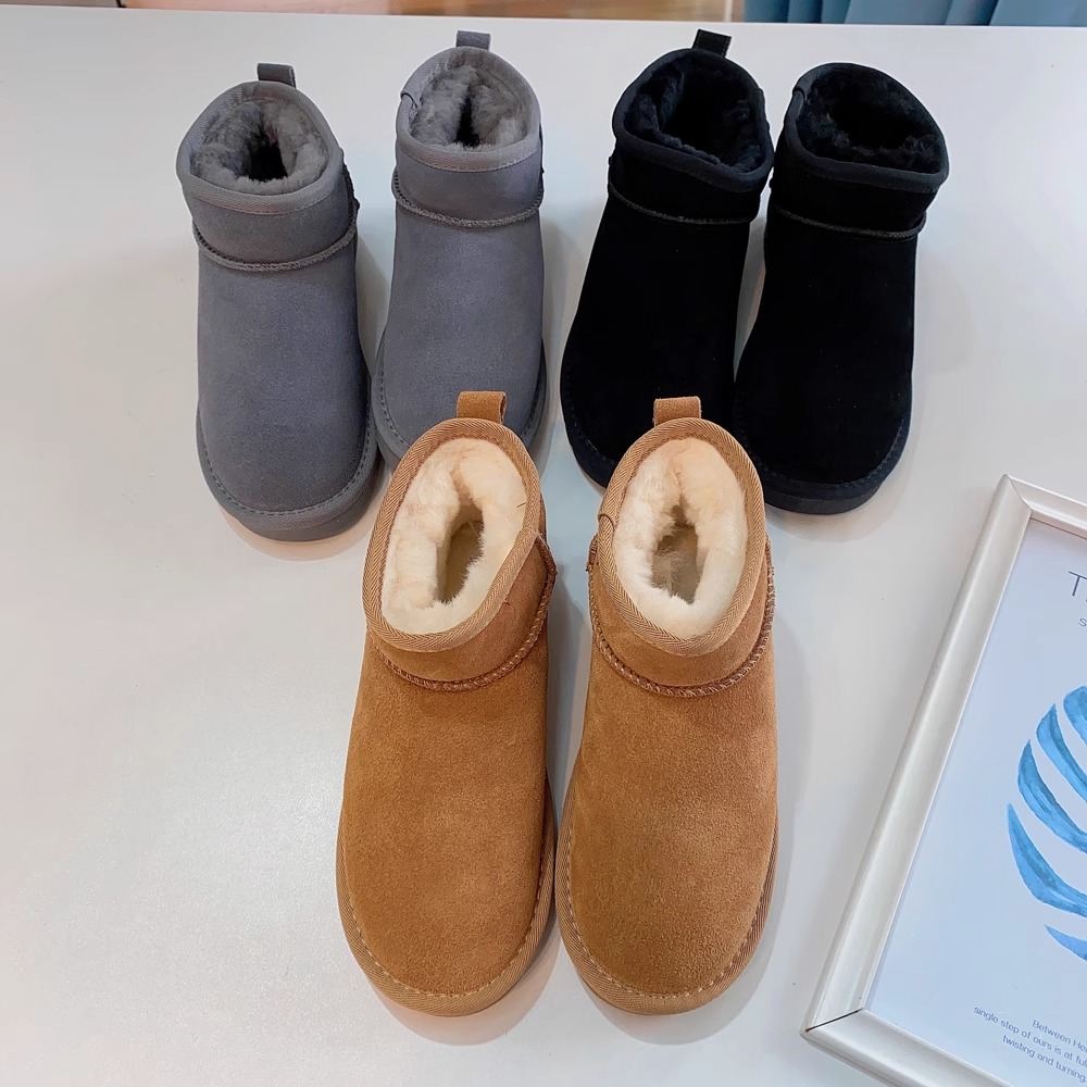 抗寒防滑短筒面包棉鞋雪地靴女