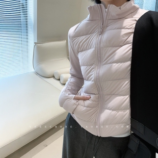 燕小麦 LU家小蛮腰!新国标90白鸭绒短款羽绒服轻薄显瘦立领短外套