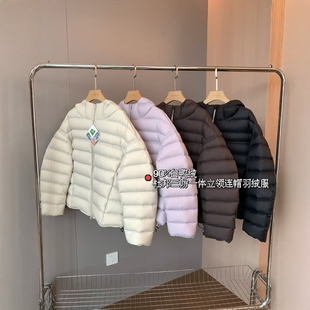 THEWOW安心绒90%白鸭绒 杜邦三防蓬松饱满廓形一体连帽排骨羽绒服