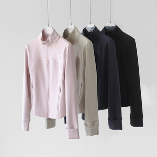 加拿大单！立裁暴瘦！黑科技发热面料 修身立领运动外套瑜伽服女