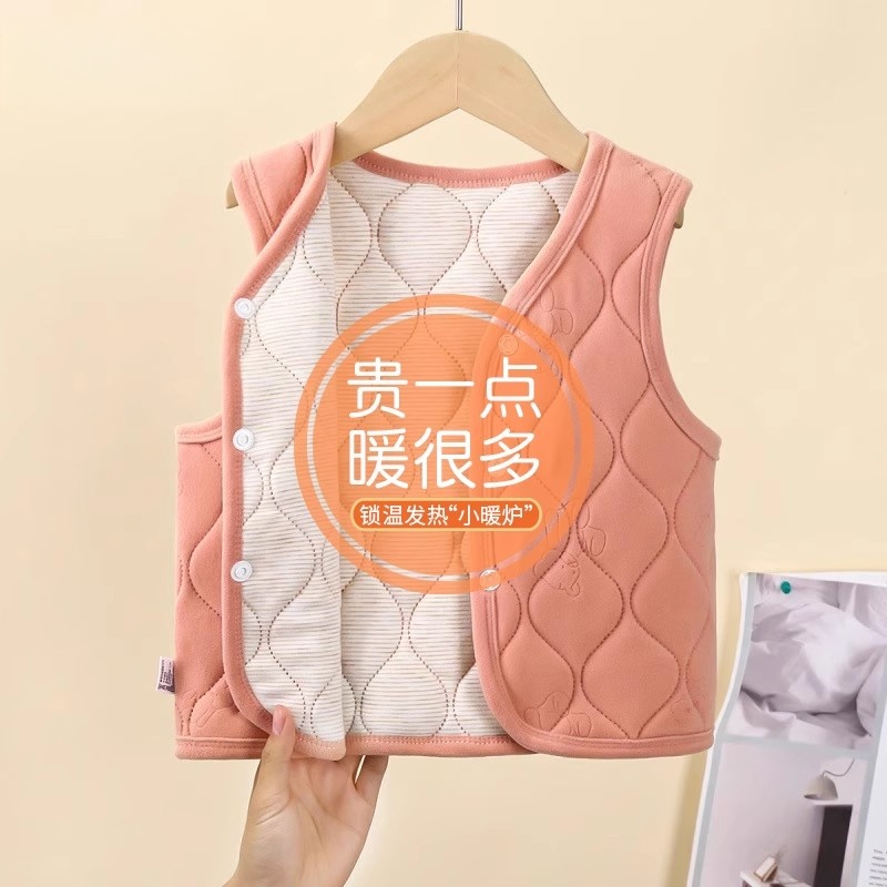 儿童马甲冬季新款男童夹棉女童加厚保暖内胆校服神器棉衣内搭童装