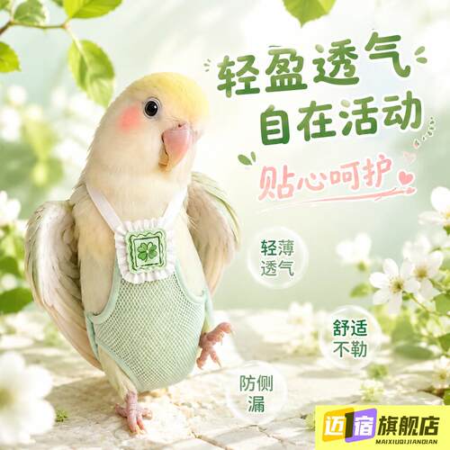 和尚鹦鹉屎兜小太阳鹦鹉尿不湿鹦鹉用品夏季清凉薄款网纱尿裤
