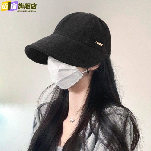 赵露思同款帽子女款秋冬加绒鸭舌帽新款大檐大头渔夫帽遮阳防晒帽