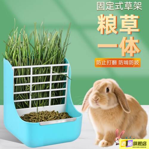 兔子悬挂式喂食器草架食盆两用防扒食槽荷兰猪龙猫饲料碗固定防翻