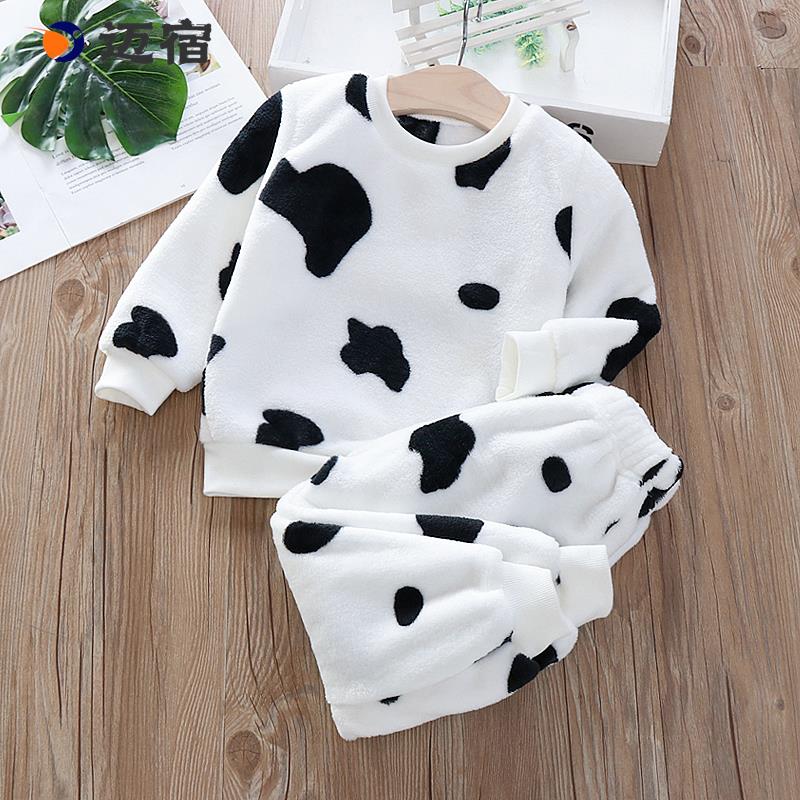 宝宝法兰绒睡衣套装新款婴儿