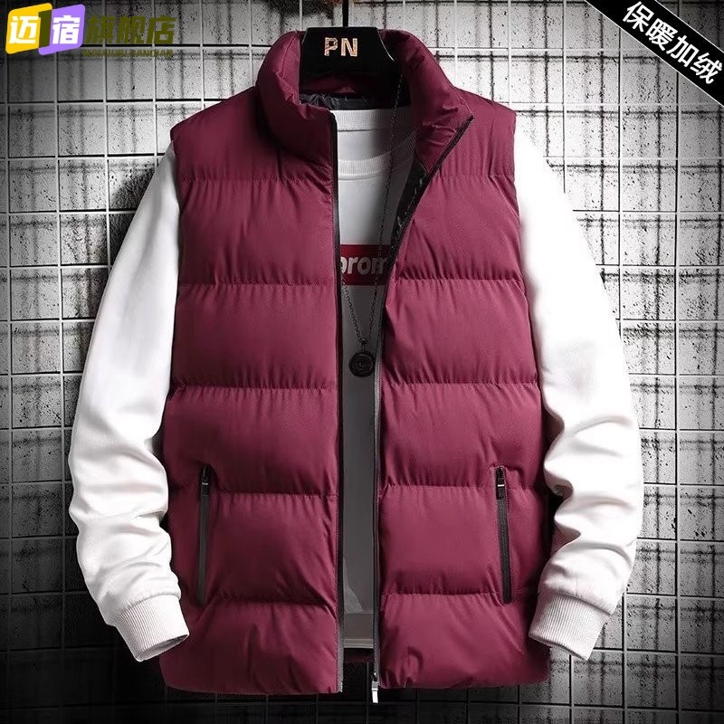 羽绒马甲男士秋冬季2025新款加厚休闲羽绒棉保暖立领男款坎肩背心,男装,羽绒马甲,淘宝优惠券,粉丝福利购,淘宝优惠卷