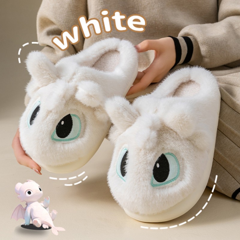 无牙棉拖鞋仔女秋冬季外穿包头可爱卡通拖鞋居家室内情侣毛毛拖男