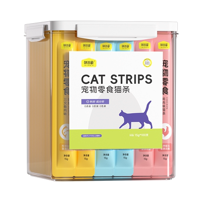 味当家猫条100支桶装0添加
