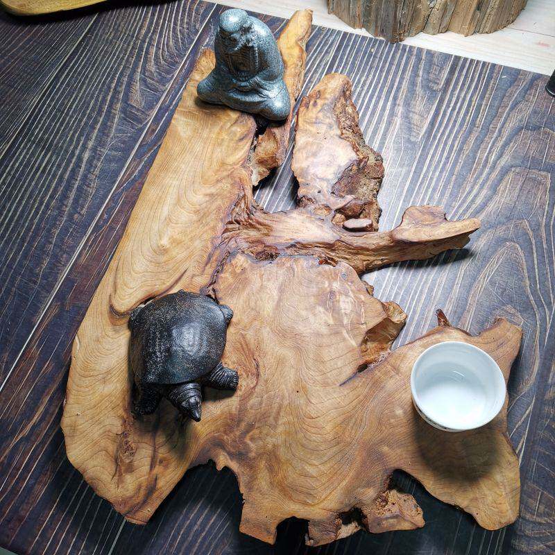 千年风化香杉木瘤雷击枣木干泡台茶盘底座意境桌面摆件墙上挂件