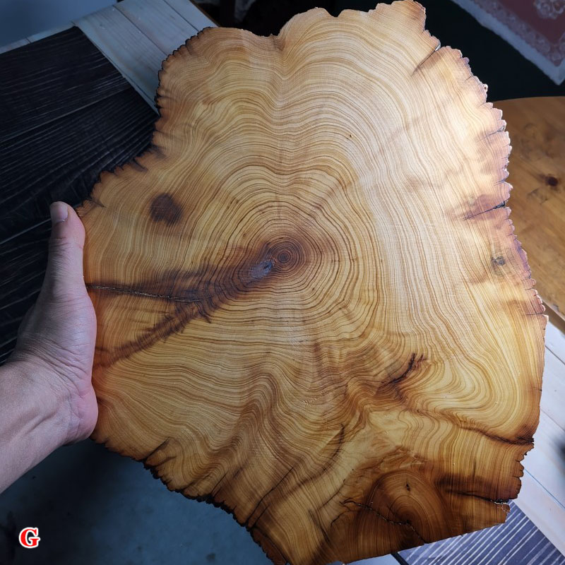 太行崖柏水泥皮实木杯垫壶垫底座