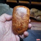 四川凉山极度陈化崖柏爆满瘤疤闪电纹随型手把件稀有骨料一物一拍