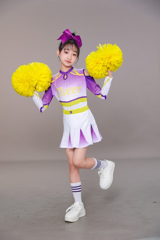 儿童啦啦队演出服女童舞蹈服套装小学生运动会开幕式啦啦操表演服