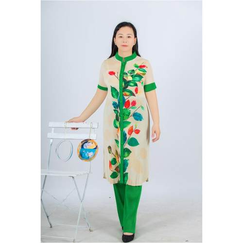 suit pants straight waist low color solid top long breasted