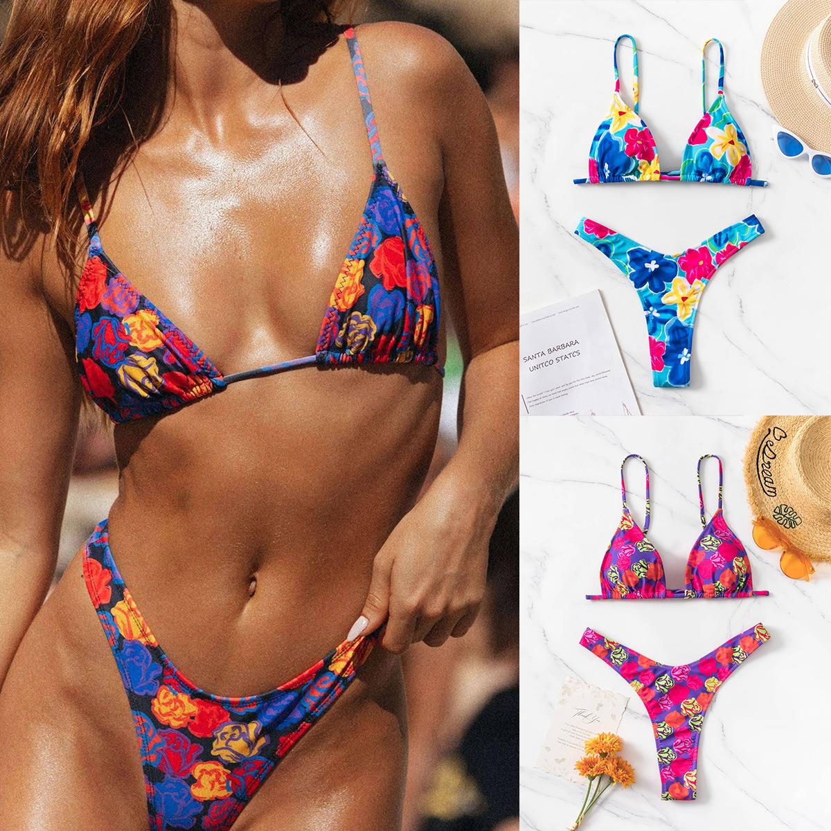 Bikini set swimsuit three-point sexy womens split